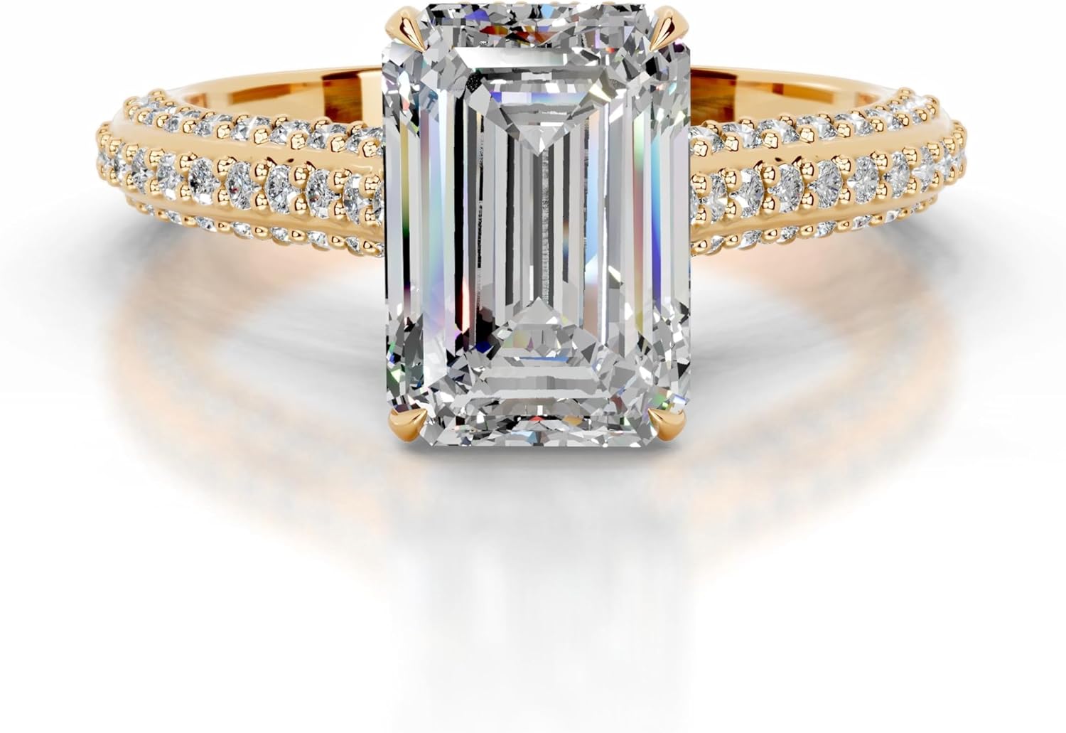 1–5 CT Halo Engagement Ring in Emerald, Cushion, Radiant, Oval, Round, Marquise – 925 Silver or 10K/14K/18K Rose, White, Yellow Gold for Wedding, Proposal & Gift