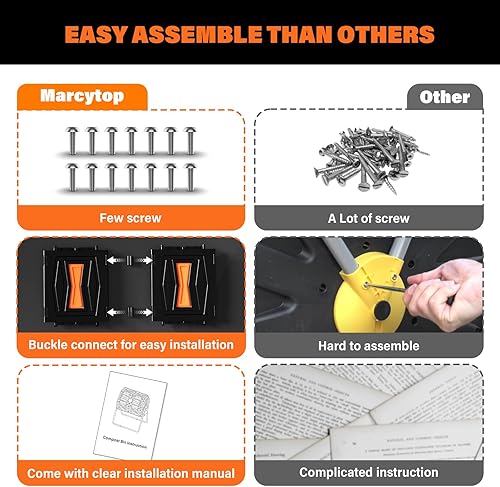 Miniatura 4 de Tambor de Compost, Fácil de Ensamblar y Eficiente Contenedor de Compost Exterior, 45 Galones/170 Litros Compostador Giratorio Grande de Doble Cámara