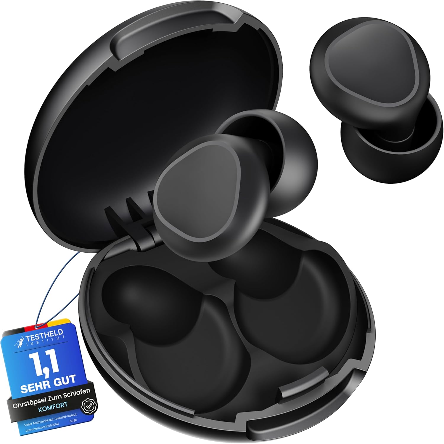 Tappi Orecchie Dormire - Isolamento acustico da laboratorio da 35 dB | Tecnologia SkinFit™ | Dormi come un bambino | Per viaggi e concerti | Vestibilità in 4 taglie (XS/S/M/L)