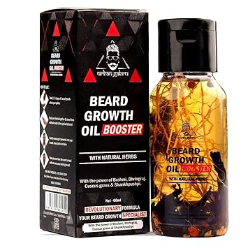 Beard Growth Oil for Men | Enriched with Natural Herbs & Jadibuti 60 ml | Paraben Free | Fills Patchy Beard | For Thicker & Longer Beard | Rich in Vitamins & Omega 3, 6, 9