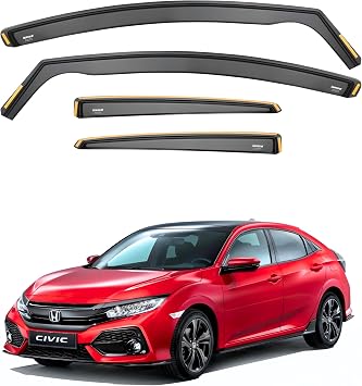 ISPEED Wind Deflectors Compatible with HONDA CIVIC mk10 X 5door 2017-2021 4-pc Tinted Wind Deflectors/Sun Visors/Rain Shield/Wind Shield