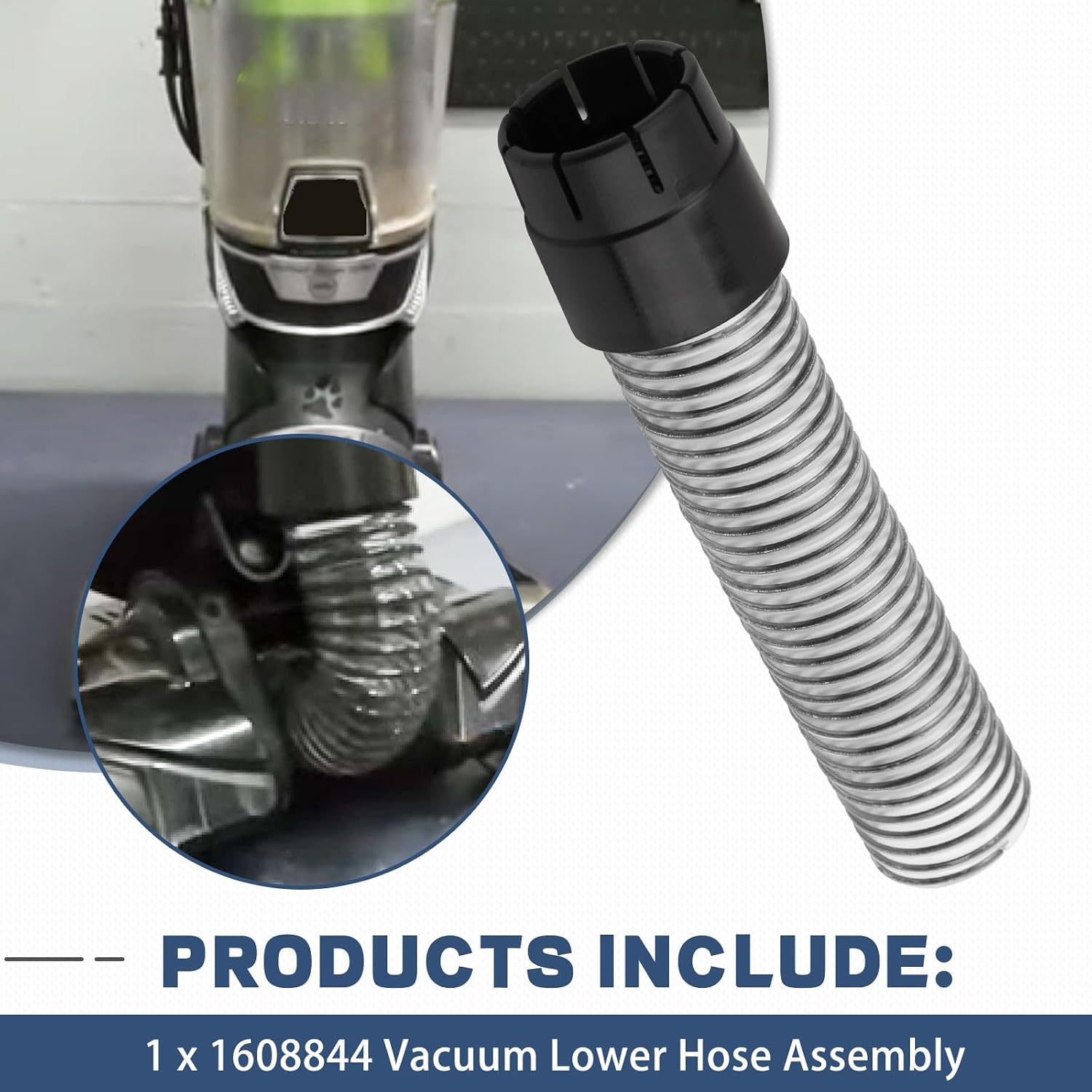 1608844 Vacuum Lower Hose Assembly Compatible with Bissell Lower Hose Replacement-1608844 Vacuum Cleaner Hose for 1650 16501 16502 16508 1650A 1650C 1650P 1650R 1650W 160-8844
