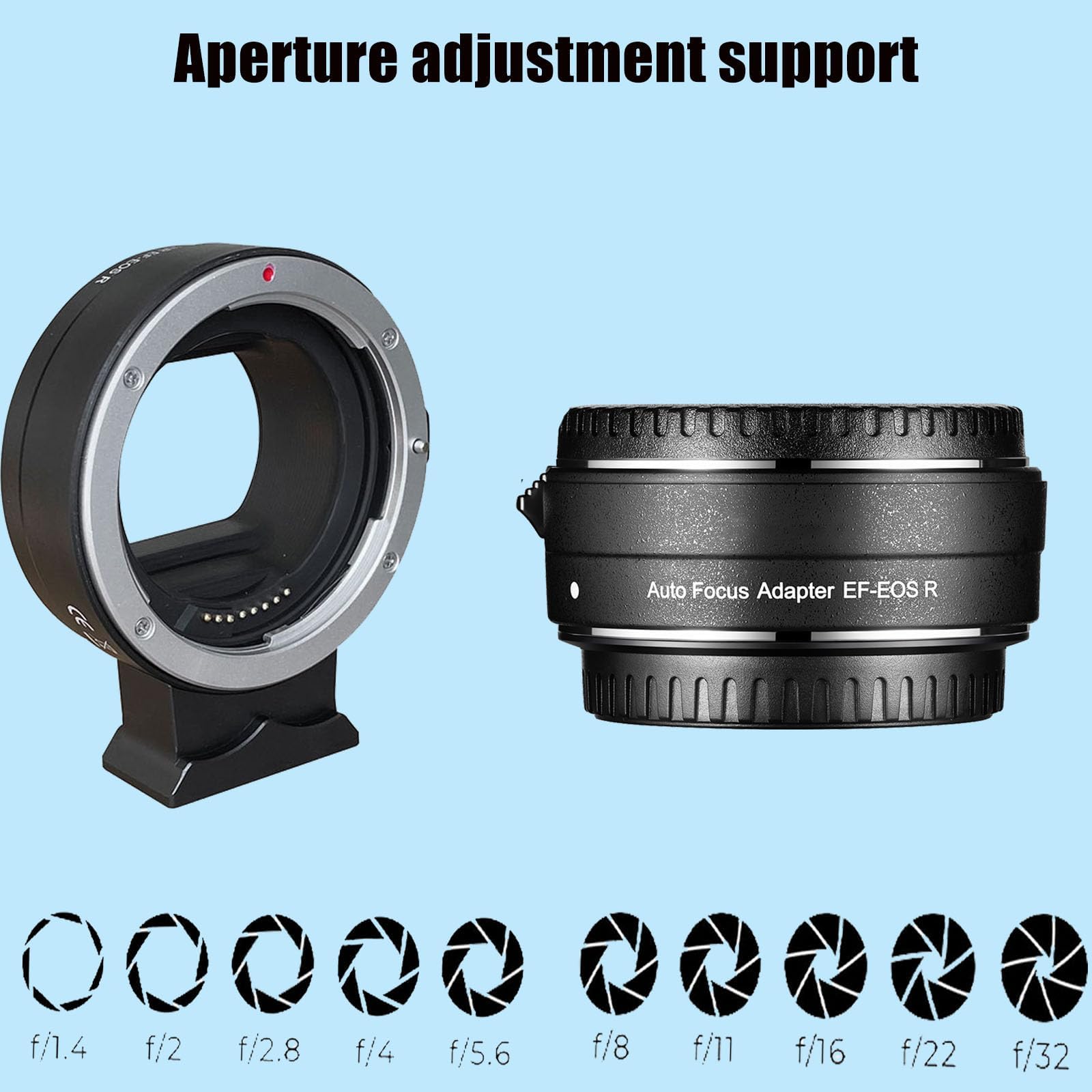 Adattatore EF-EOSR con attacco autofocus compatibile con gli obiettivi Canon EF/EF-S per le fotocamere EOS R RP R3 R5 R50 R6 R7 R8 R10