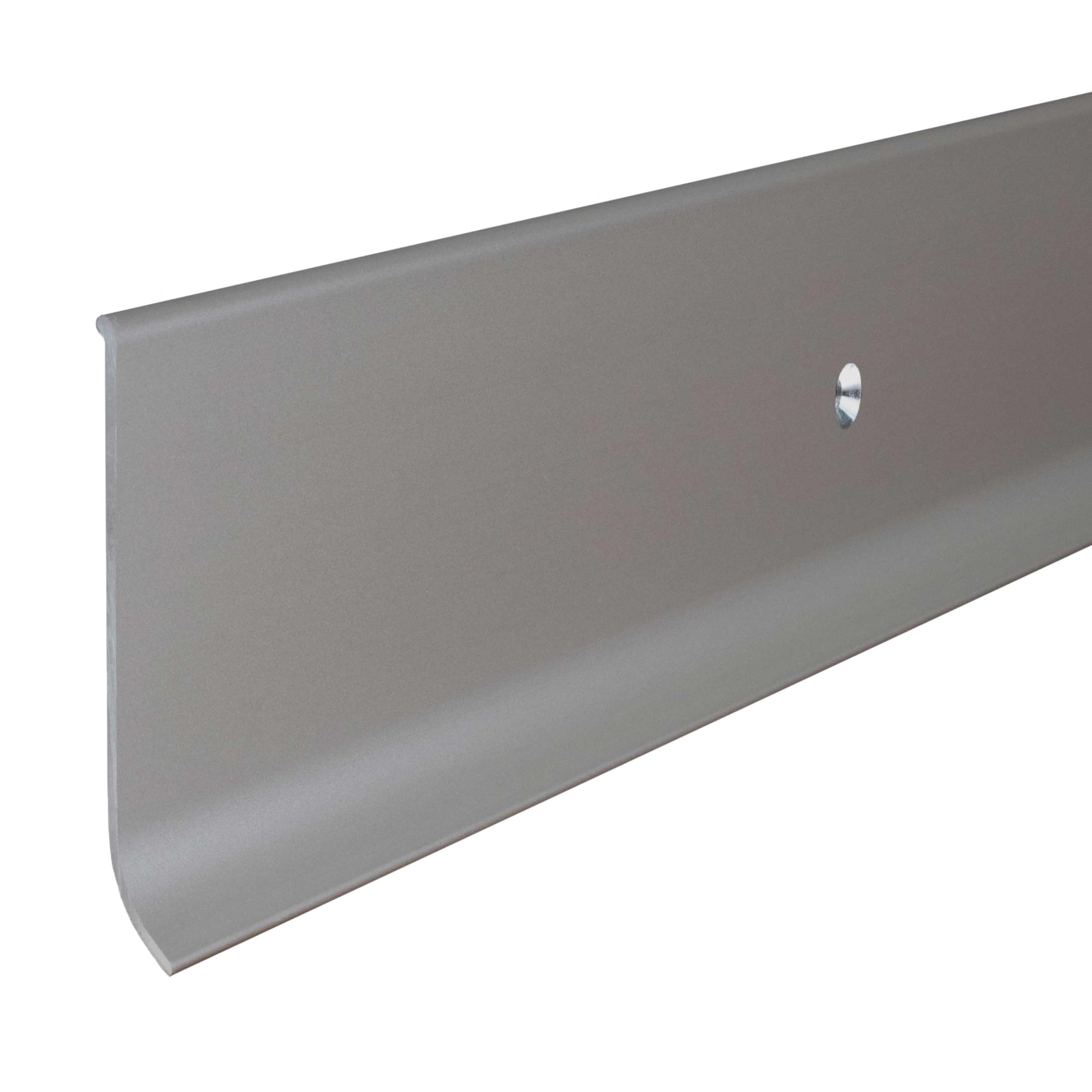 Sockelleiste | Aluminium | Silber | Breite 10 mm | Höhe 80 mm | Länge 2500 mm | Materialstärke 1.5 mm | Gebohrt | Fußleiste | 1 Stück