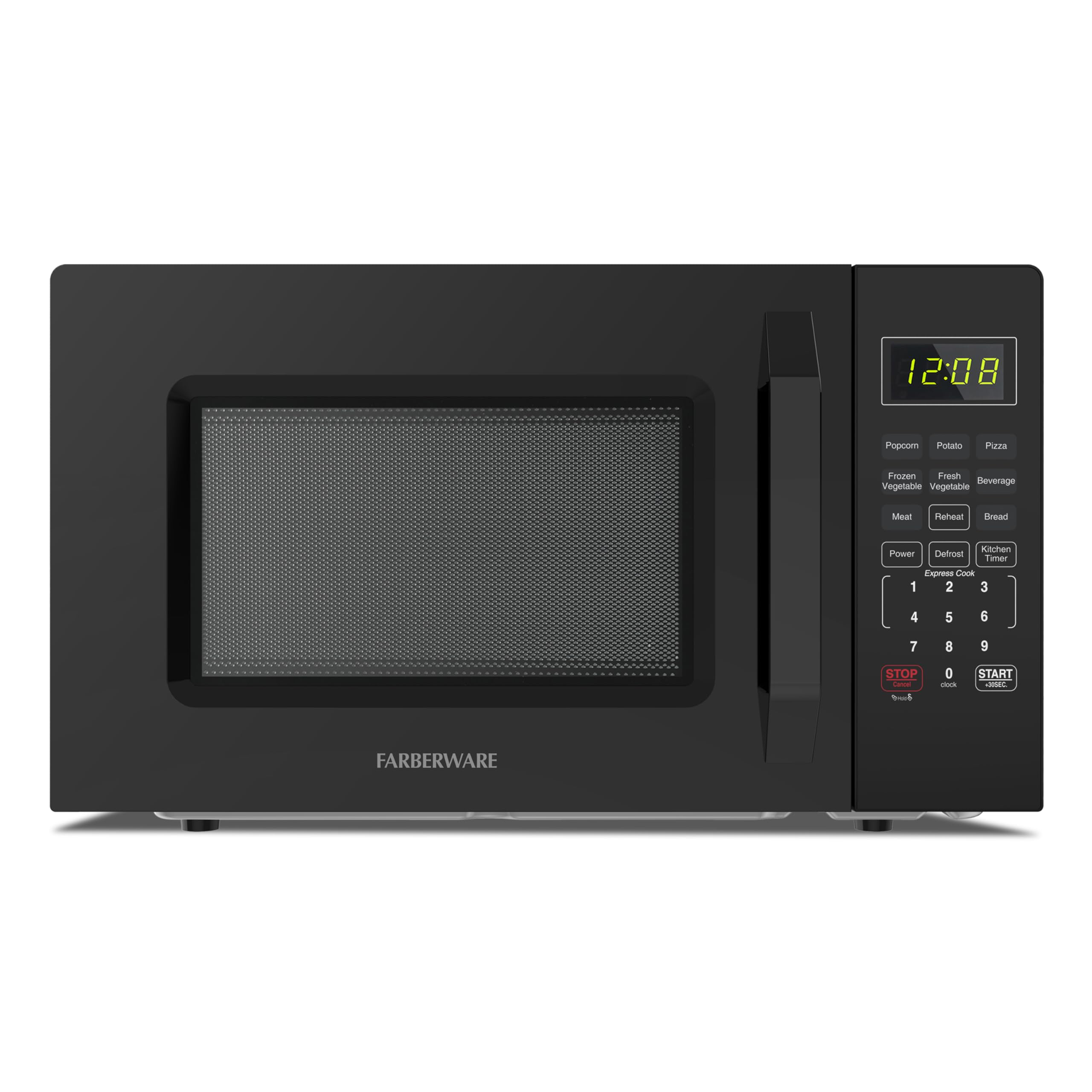 Farberware FMO11WEIBK 1.1 Cu. Ft. 1000-Watt Compact Microwave Oven, Black – Countertop Microwave with Child-Lock, Express Cook, Reheat Function, and Kitchen Timer