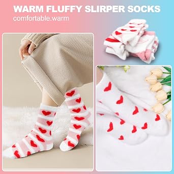 FilmHOO Fuzzy Socks for Women Cozy Fluffy Warm Socks