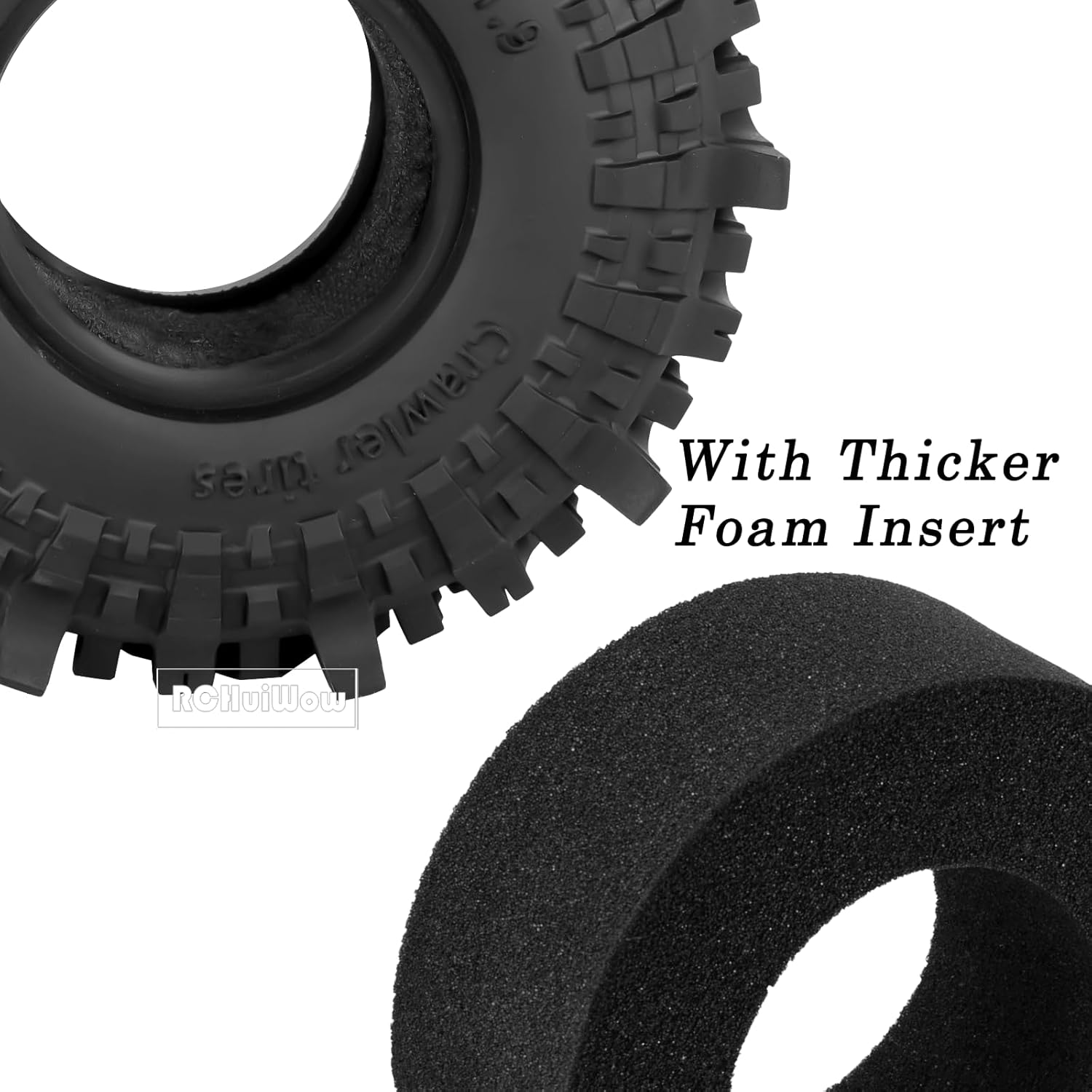 1.9 Inch RC Crawler Tires Skins Soft Rubber Off-Road Tyres for 1/10 TRX4 TRX6 SCX10 90046 AX103007 D90 Gen7 MST VS4-10,RCHuiWow High Grip Mud Terrain Tyres,StyleG