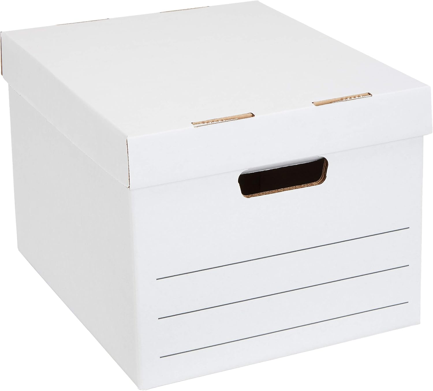Amazon Basics Medium Duty Storage Filing Box with Lift-Off Lid - Pack of 20, Letter / Legal Size