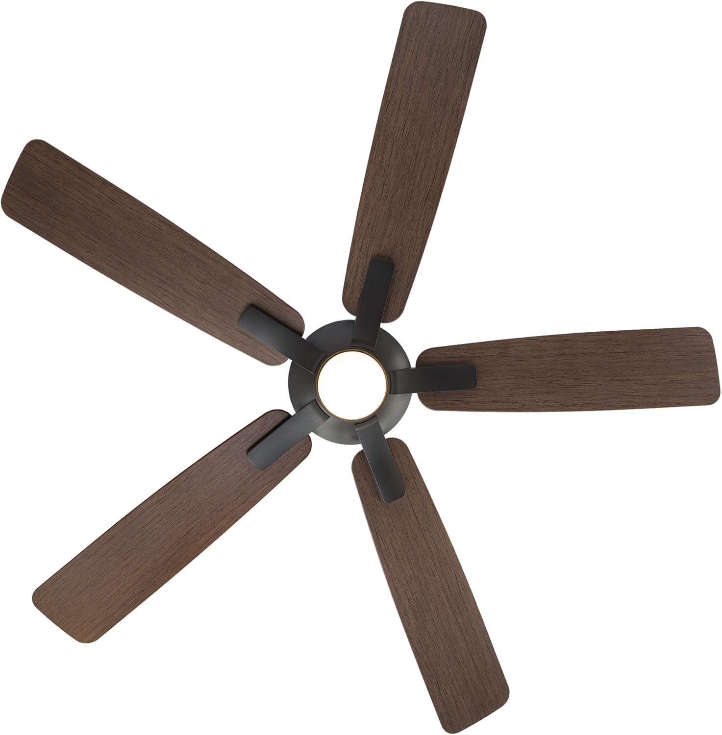 Mykonos Smart Indoor and Outdoor 5-Blade Ceiling Fan 60in Bronze/Dark Walnut with 3500K LED Light Kit and Remote Control worksworks with Alexa and iOS or Android App