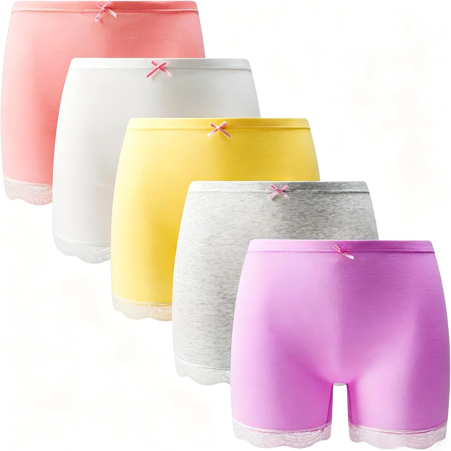 Girls Cotton Underwear Soft Boy Shorts Kids Boxer Briefs Panties(Pack of 5)