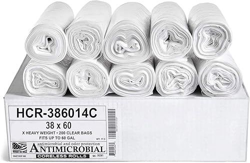 Aluf Plastics - Bolsas de basura con capacidad de un galón, bolsas de basura de alta densidad equivalentes a micras, para baño, oficina, uso