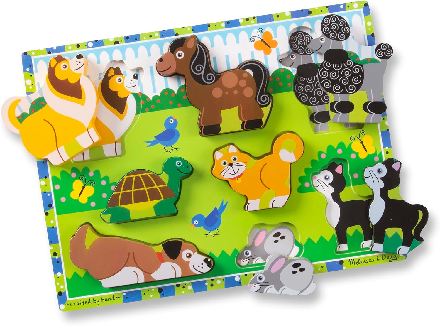 Melissa & Doug Pets Wooden Chunky Puzzle (8 pcs)