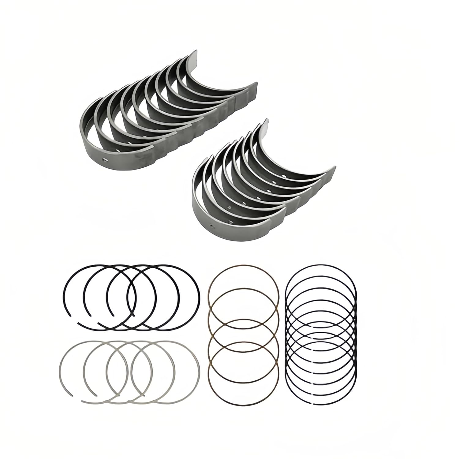 STD Main Rod Bearing Set & Piston Rings Fits for Toyota Camry Matrix Corolla RAV4 Scion TC XB 2.4 L 2007-2010, Crankshaft Main & Connecting Rod Bearing Kit