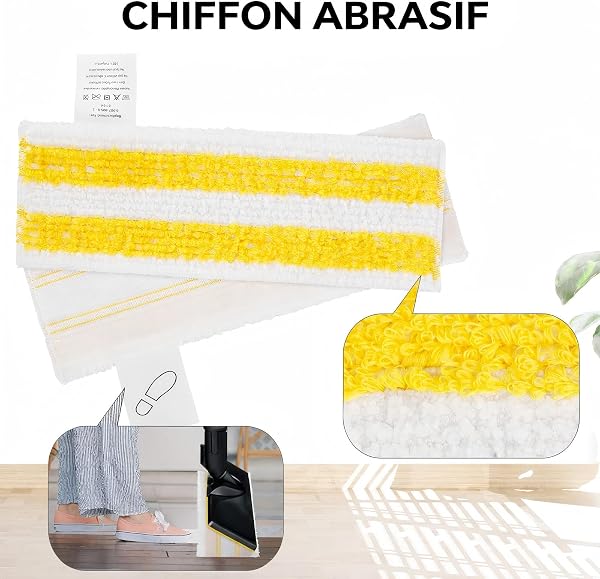 Lot De 6 Chiffons En Microfibre De Rechange Compatibles Avec Karcher EasyFix SC 1, SC 2, SC 3, SC 4, SC 5 – Accessoires Pour Nettoyeur Vapeur - 5