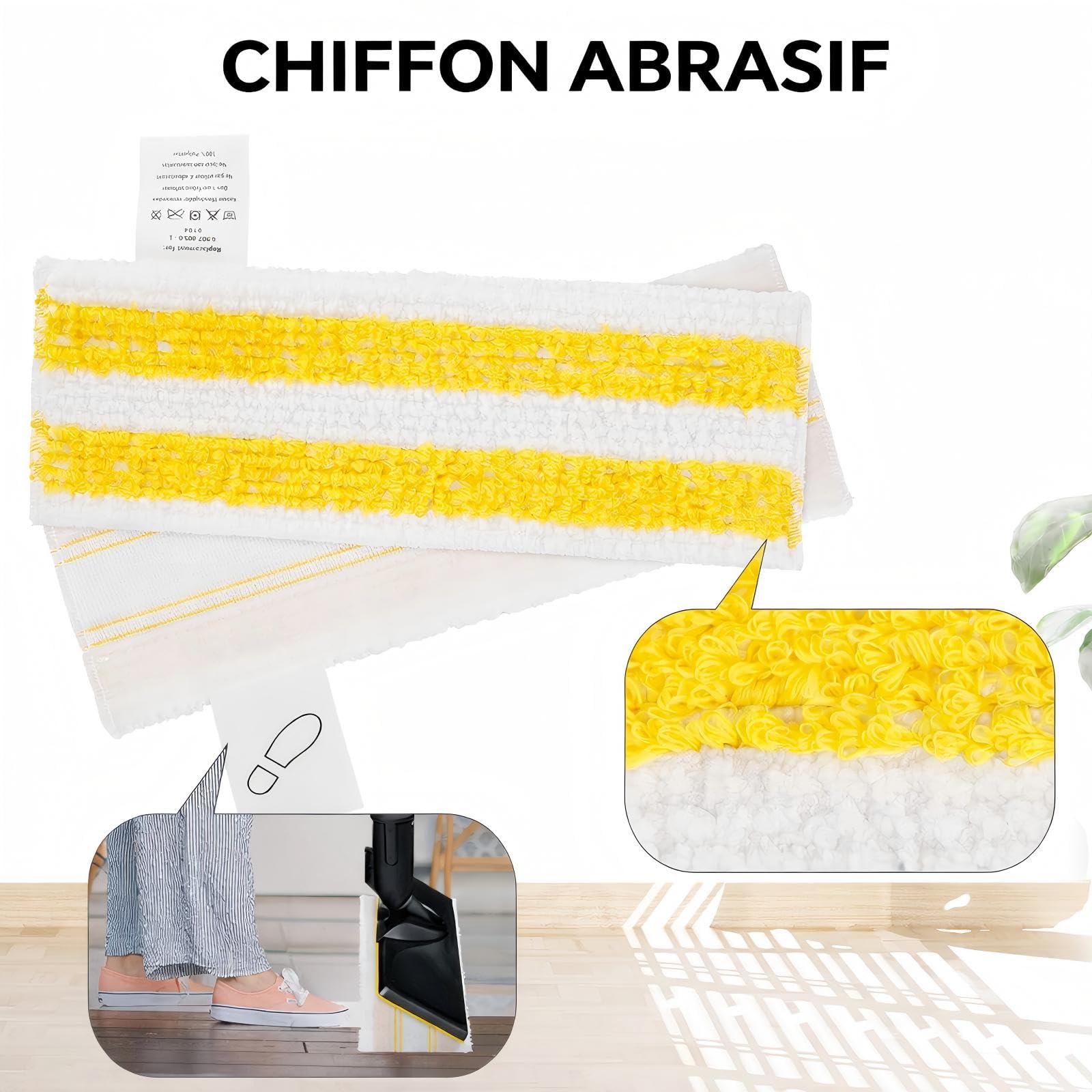 Lot De 6 Chiffons En Microfibre De Rechange Compatibles Avec Karcher EasyFix SC 1, SC 2, SC 3, SC 4, SC 5 – Accessoires Pour Nettoyeur Vapeur