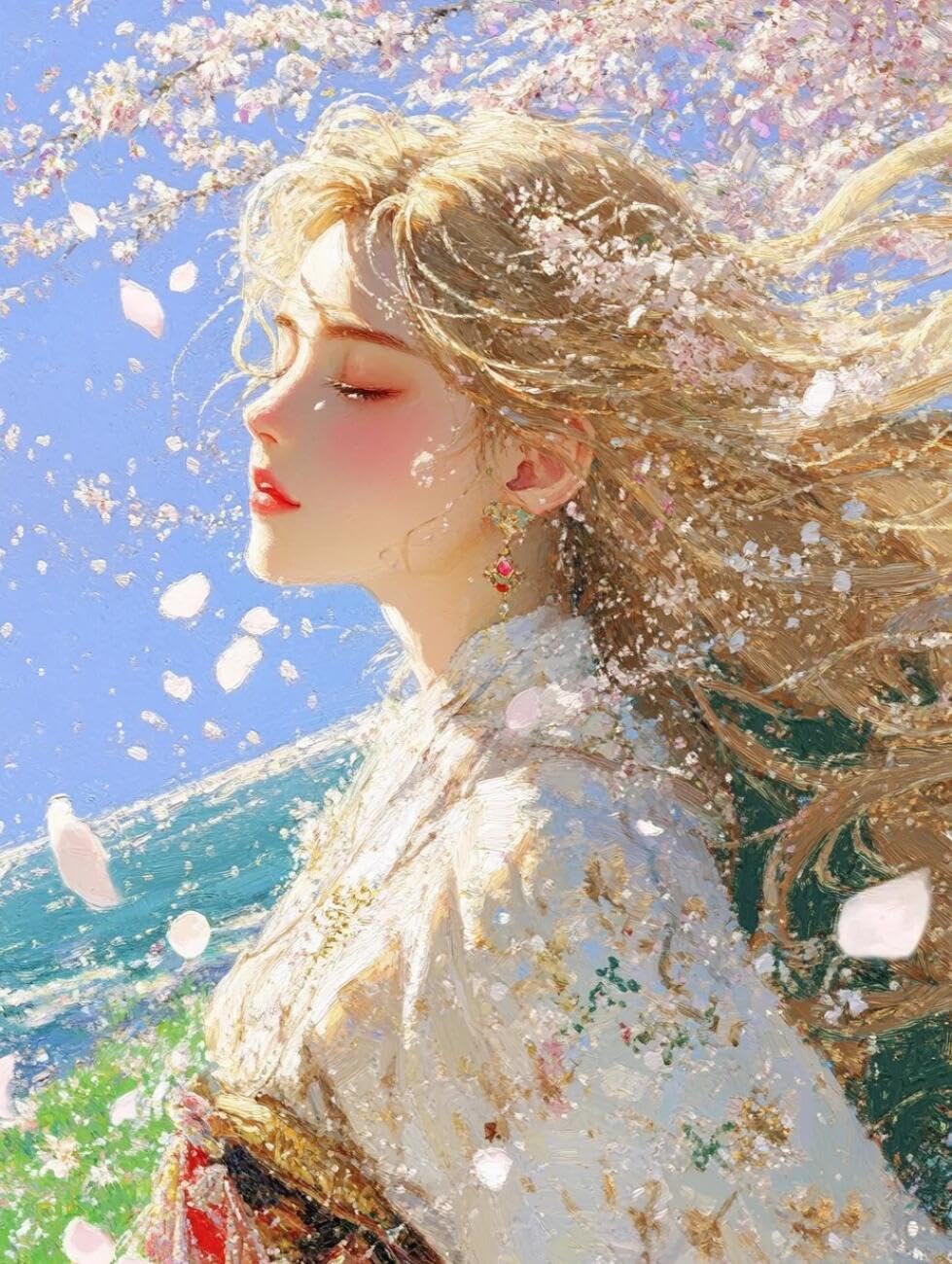 Henypt Cross Stitch Kits Goddess of Nature DIY Embroidery Kit for Beginners The Elderly with Accessories Home & Leisure/Gifts 14CT 50x70cm
