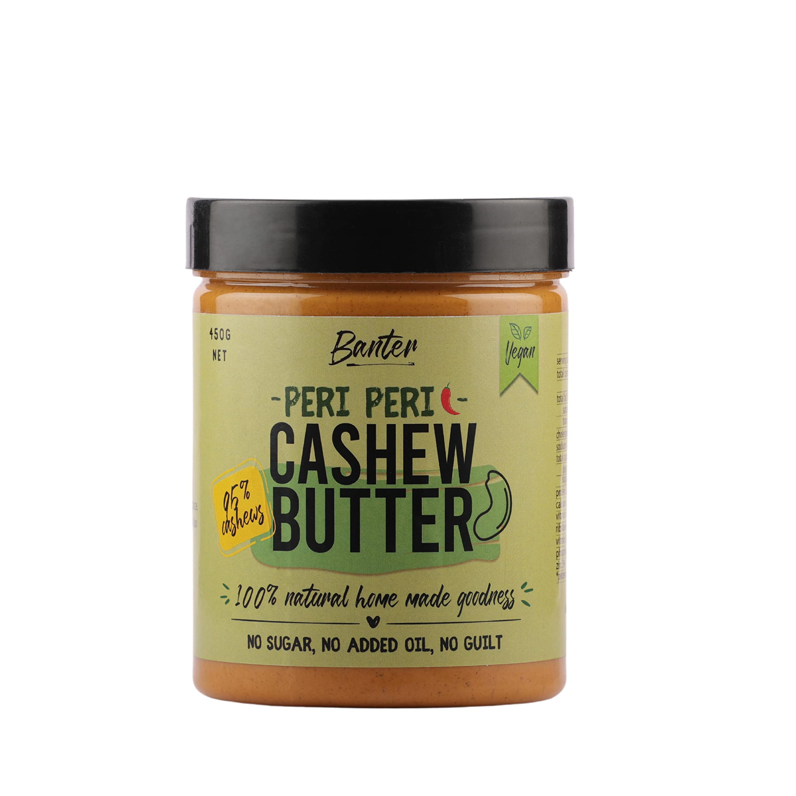 Banter Peri Peri Cashew Butter: 100% Natural Homemade Goodness with No Sugar, No Added Oil, Vegan-Friendly, and Unsweetened - Perfect for Snacking and Cooking! - 450 g (B0C4H2G9DG) Amazon Price History, Amazon Price Tracker