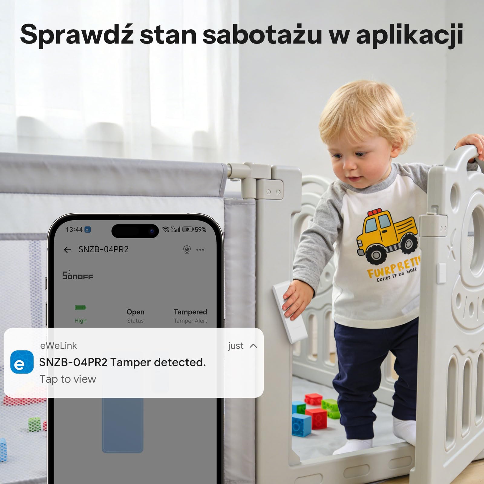 SONOFF SNZB-04PR2 czujnik okna Zigbee z alarmem antysabotażowym, kontakt okienny do inteligentnego domu i ogrzewania, stan otwarcia/zamknięcia, kompatybilny z Home Assistant, wymaga bramki, Zestaw 4