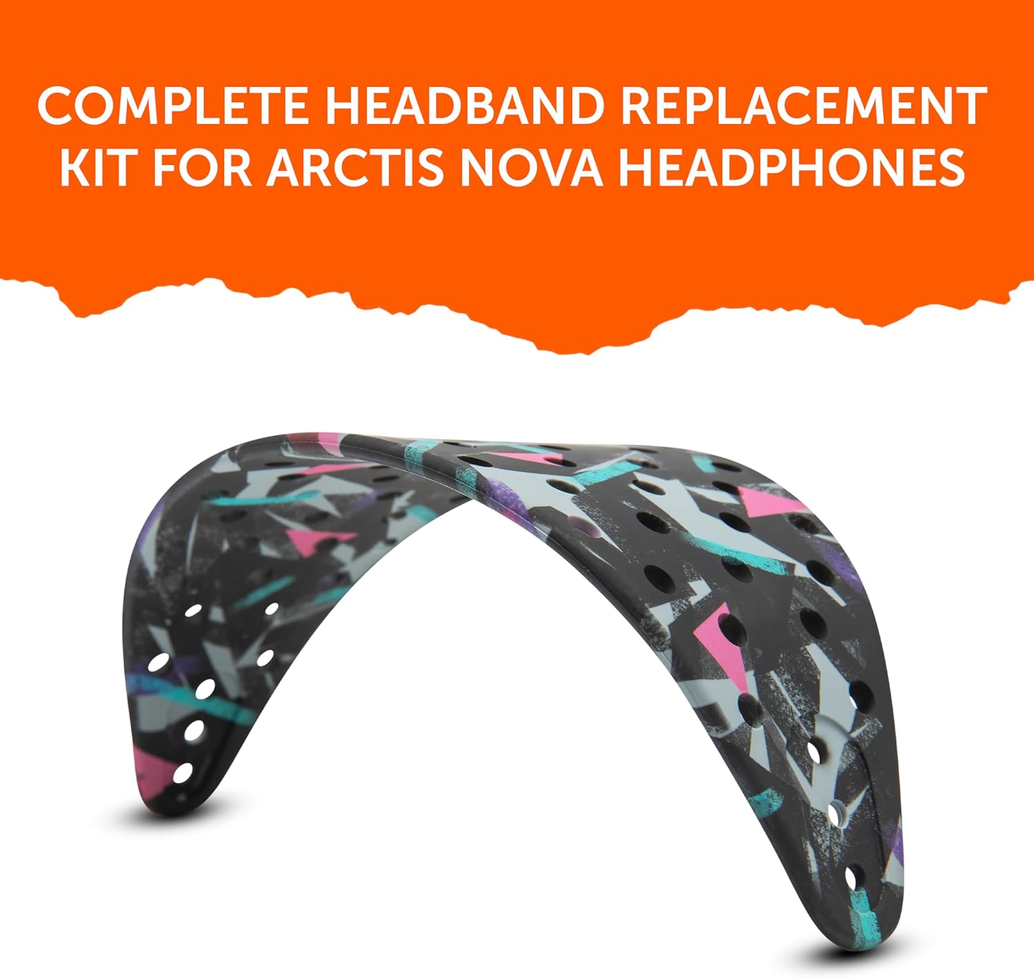 WC Modkit Arctis Nova 7 – Gel Earpads, Wide Headband & Side Plates Compatible with Arctis Nova 7, 5, Pro Wired & More, Made by Wicked Cushions | Comfort & Style Upgrade Kit | 90's Black