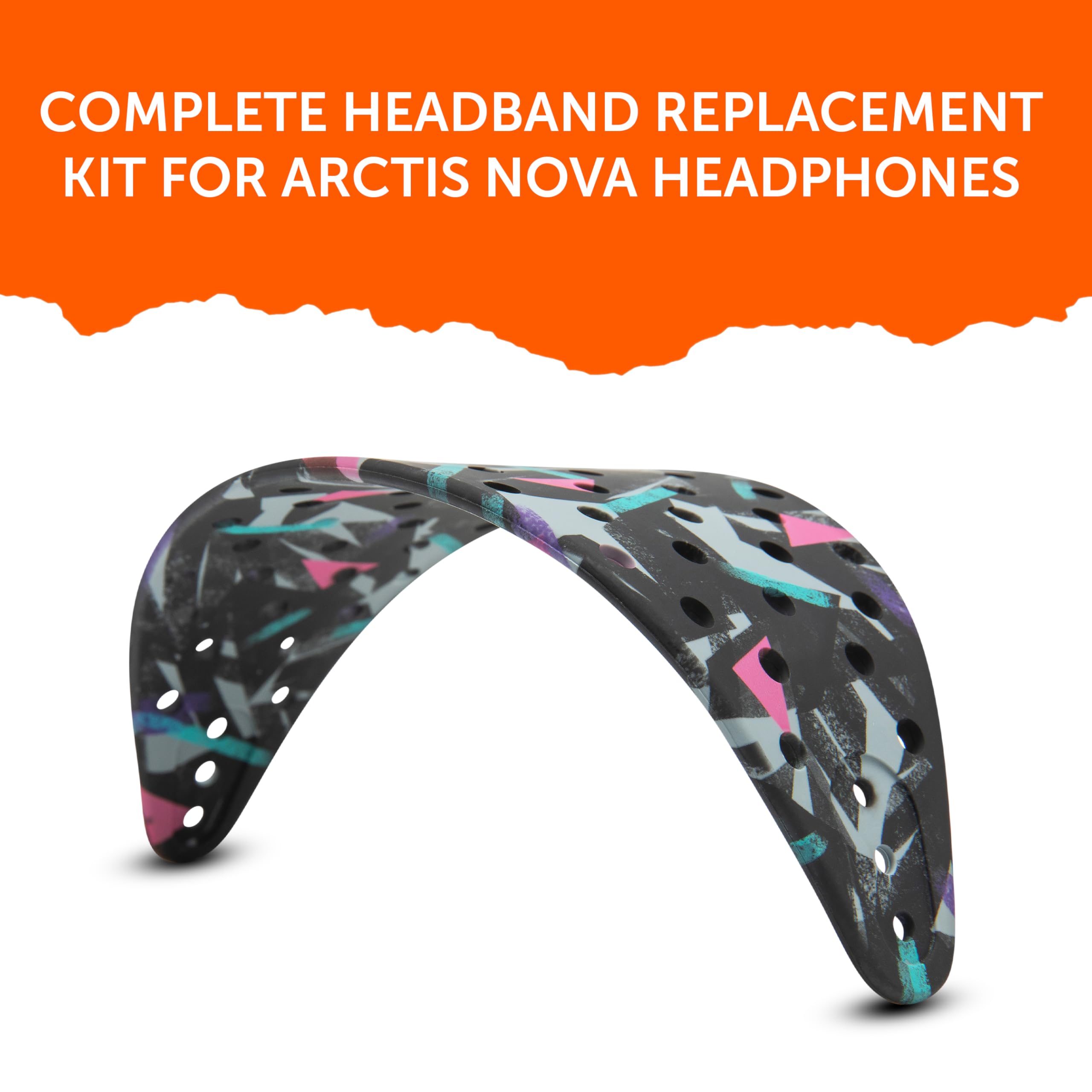 WC Modkit Arctis Nova 7 – Almohadillas de Gel, Diadema Ancha y Placas Laterales compatibles con Arctis Nova 7, 5, Pro Wired y más, Fabricados por Wicked Cushions | 90's Black