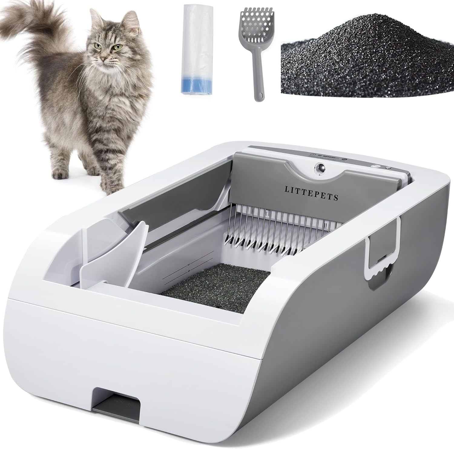 Vealind Self Cleaning Cat Litter Tray Automatic Cat Litter Box with