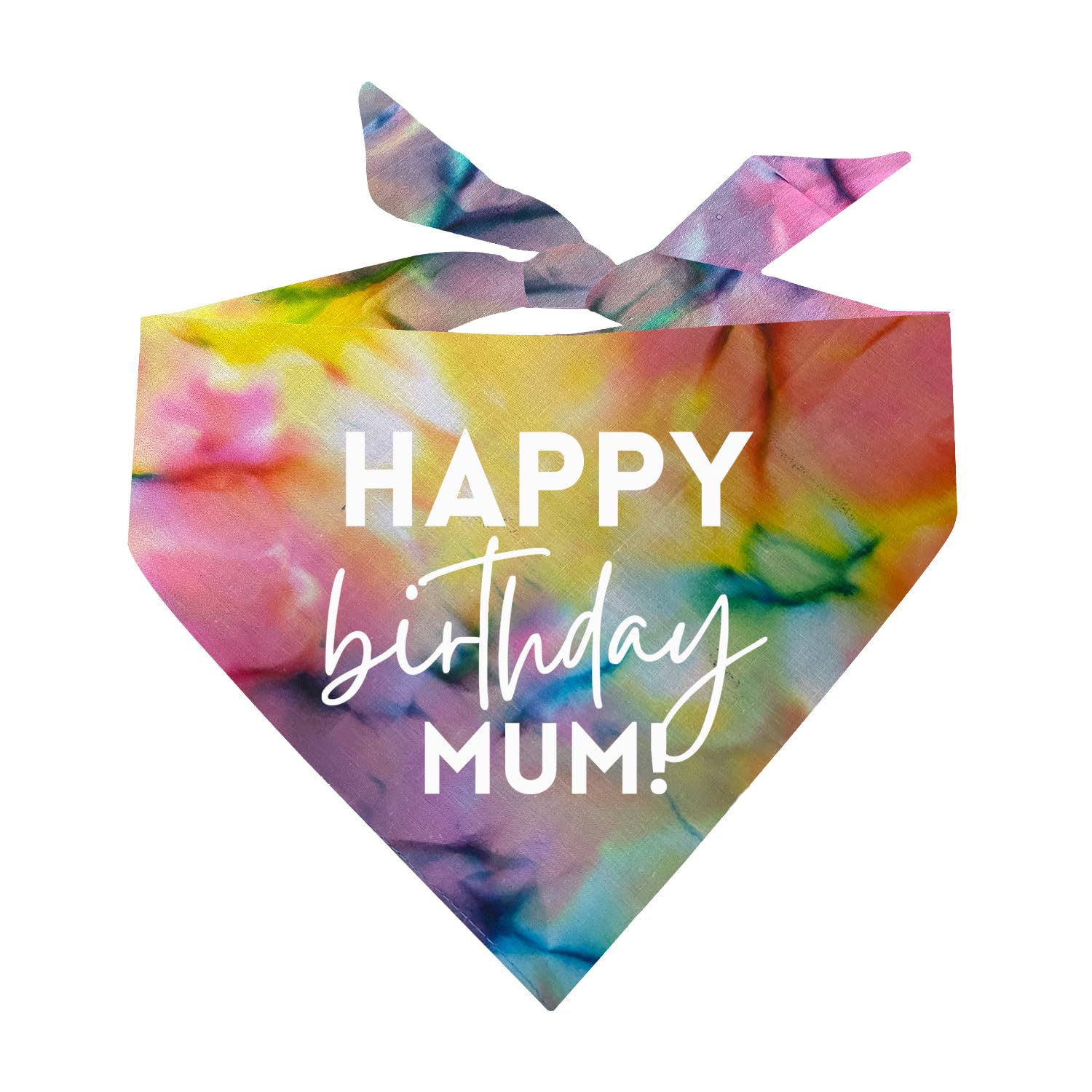 Happy Birthday Mum! Dog Bandana (Rainbow Scrunch, OS 1079)