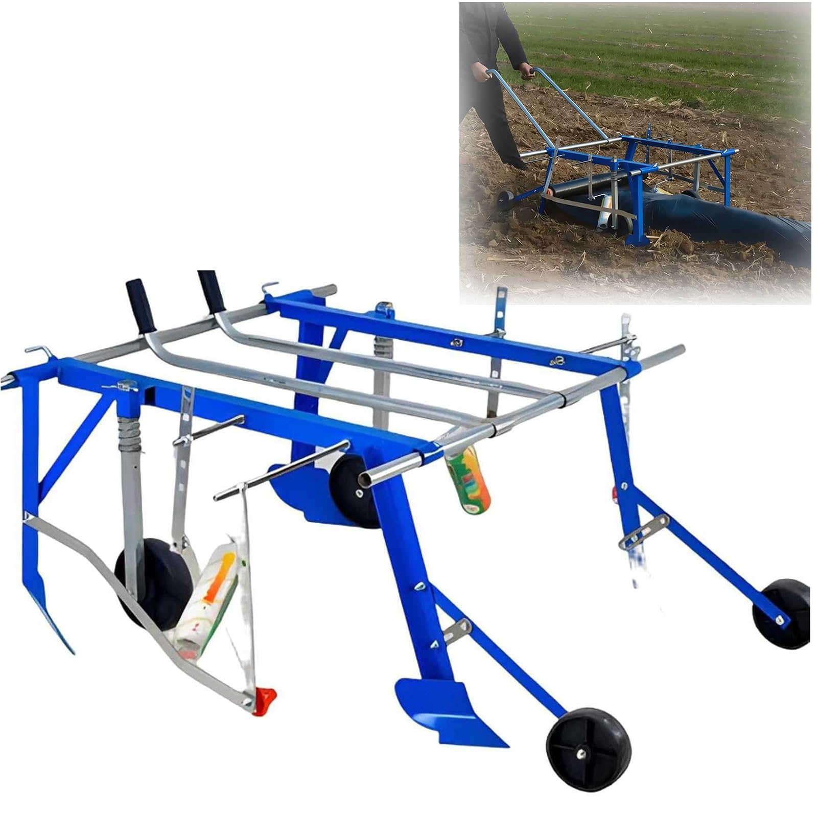 Pacciamatura manuale per pacciamatura agricola, multifunzione, per agricoltori, senza piegatura, perfetta per giardinaggio efficiente (alta cresta, 0,3-1,5 m)