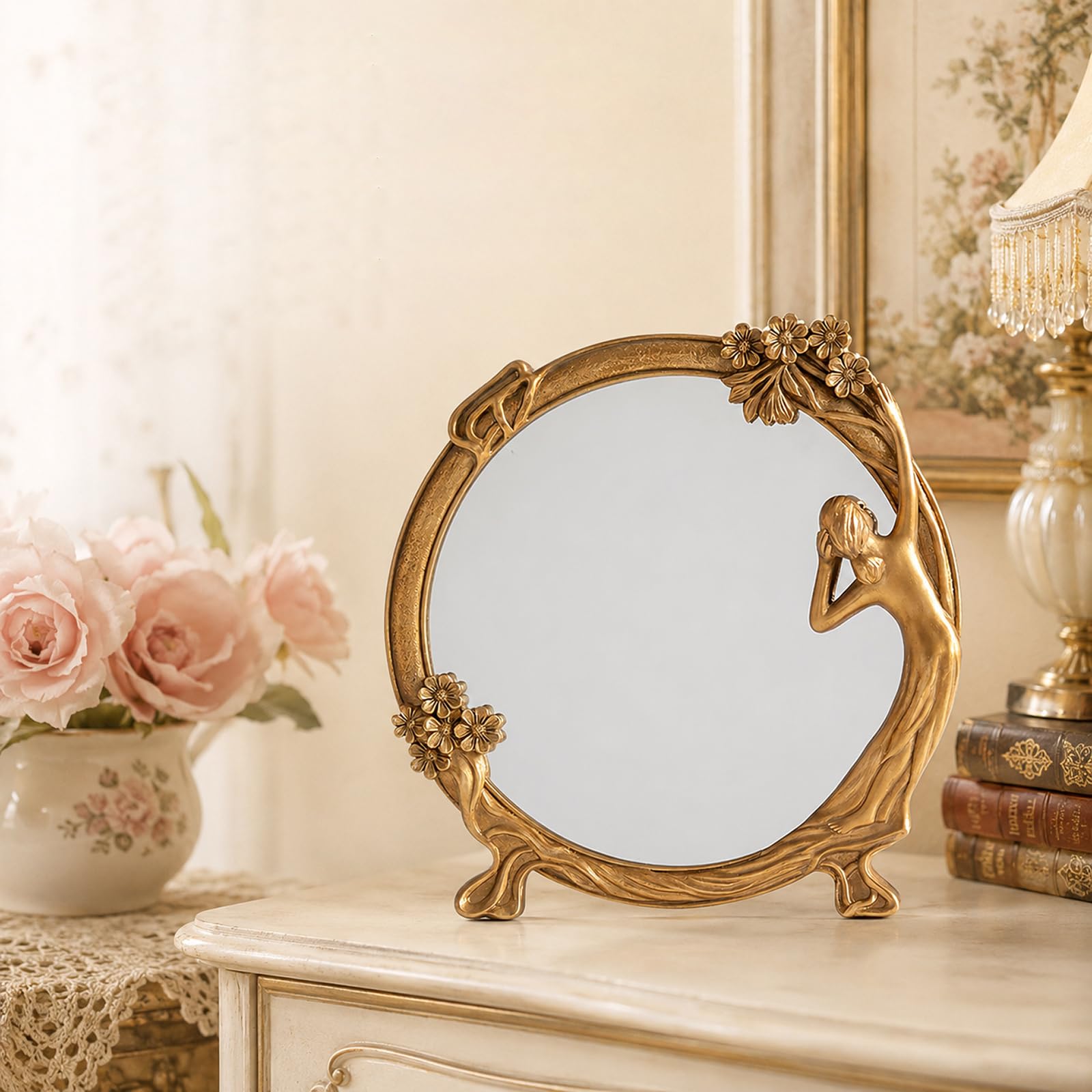 Amazon.com - Vintage Gold Mirror Wall Decor - Small Vanity Mirrors