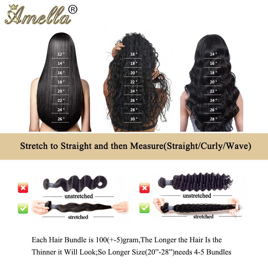 Amella Hair 8A Brazilian Deep Wave 3 Bundles Human Hair 10 10 10 Inch 100% Unprocessed Virgin Deep Wave Curly Human Hair Bundles Natural Color