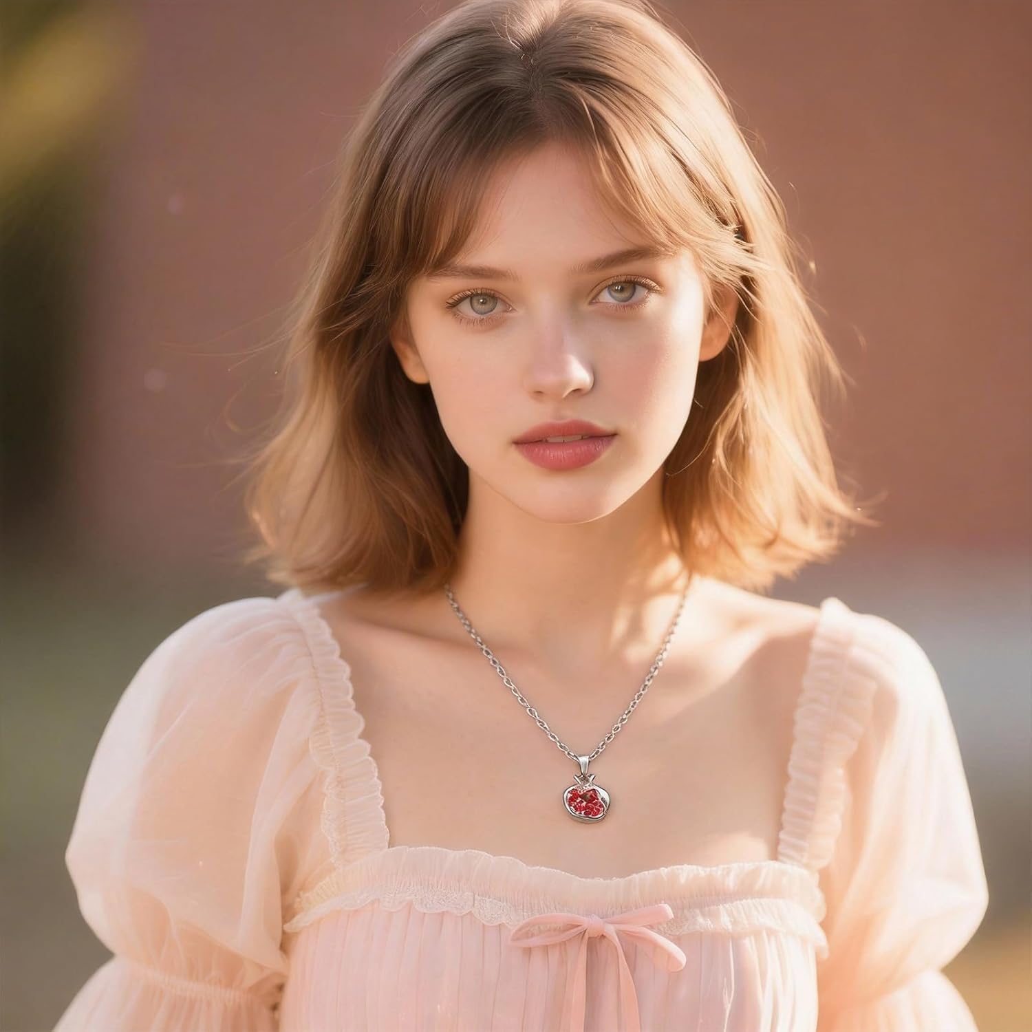 Gold Plated Pomegranate Hoop Earrings for Women,Elegant Cubic Zirconia Inlaid Copper Earrings,Irregular Steric Red Pomegranate Fruit Pendant Earring,Vintage-Inspired Statement Jewelry Gifts - Image 4