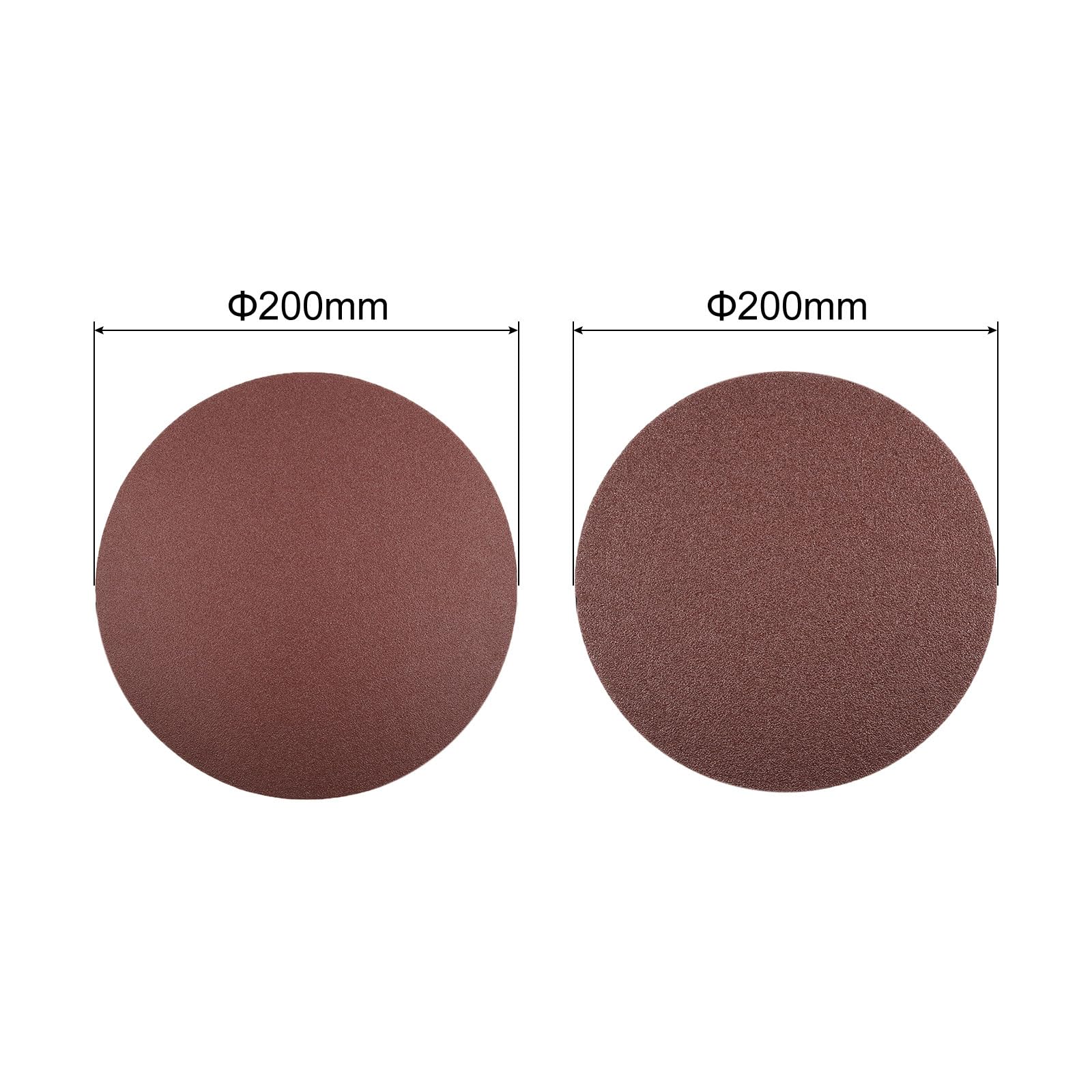 uxcell 8-inch Hook and Loop Sanding Disc, 60-Grits, 120-Grits Aluminum Oxide Flocking Sandpaper for Random Orbital Sander 30pcs