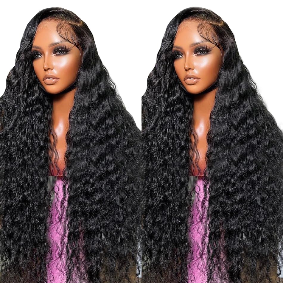 Miniatura 3 de LYBYL Pelucas de cabello humano con encaje frontal transparente HD de 13 x 4 pulgadas, pelucas de cabello humano con encaje frontal transparente HD