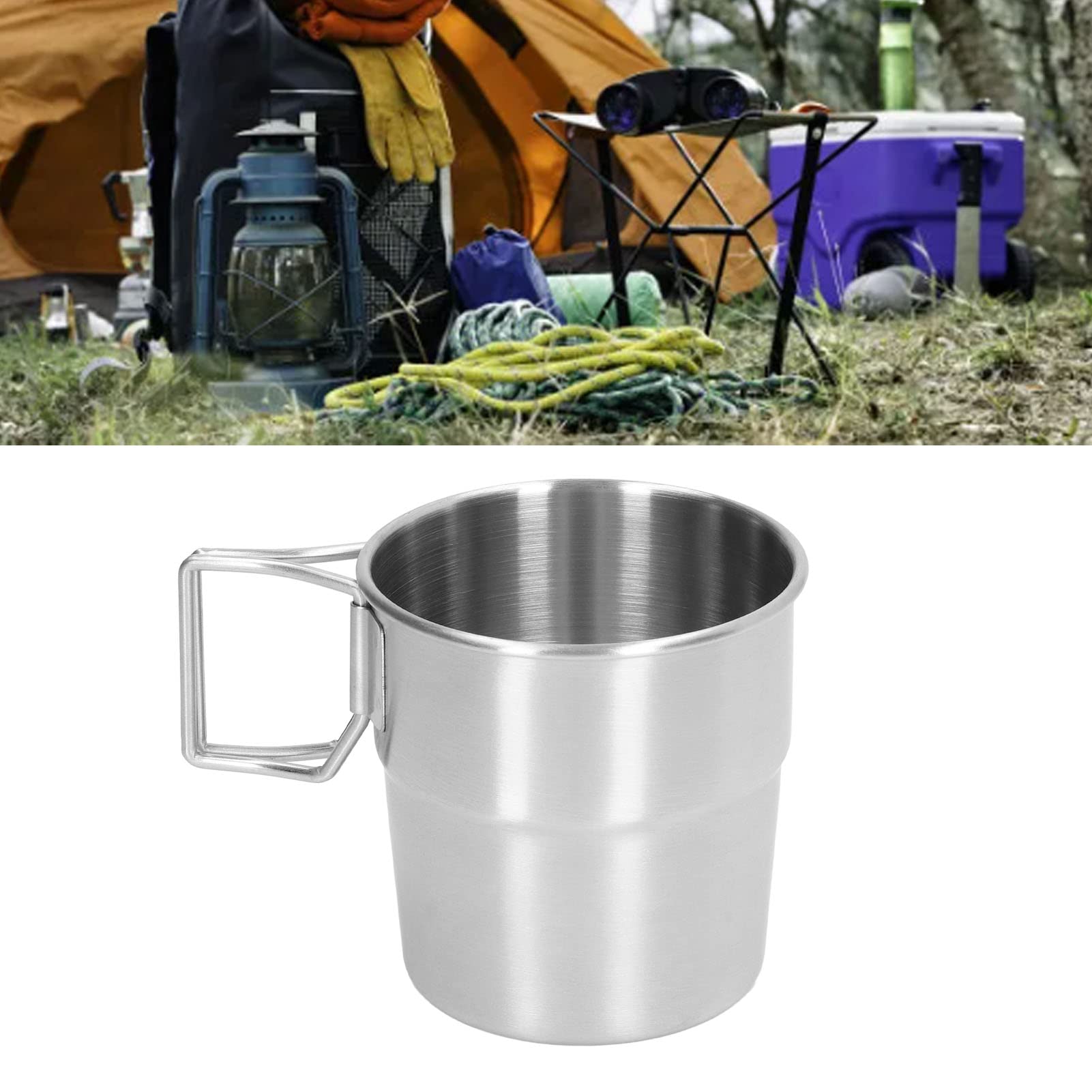 Opvouwbare mok 240 ml roestvrij staal telescopische beker camping buiten drinken stapelbaar wijnglas sleutelhanger premium opvouwbare fles water container (S