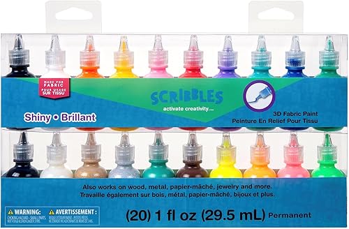 I Love To Create Scribbles pintura 3D para tela 1 onza 20/Pkg