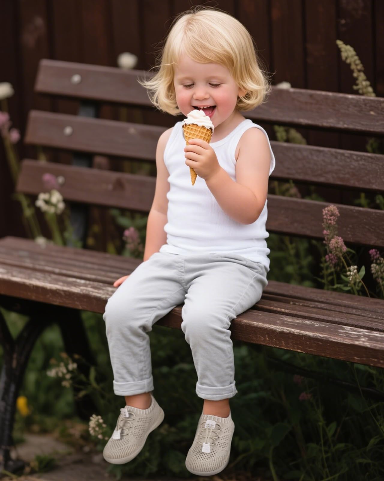 Chaussons pieds nus pour enfants - Larges - Pour garçons et filles - Taille