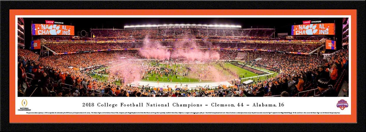 Clemson Tigers - 2018 College Football National Champions - College Posters, Framed Pictures and Wall Decor by Blakeway Panoramas