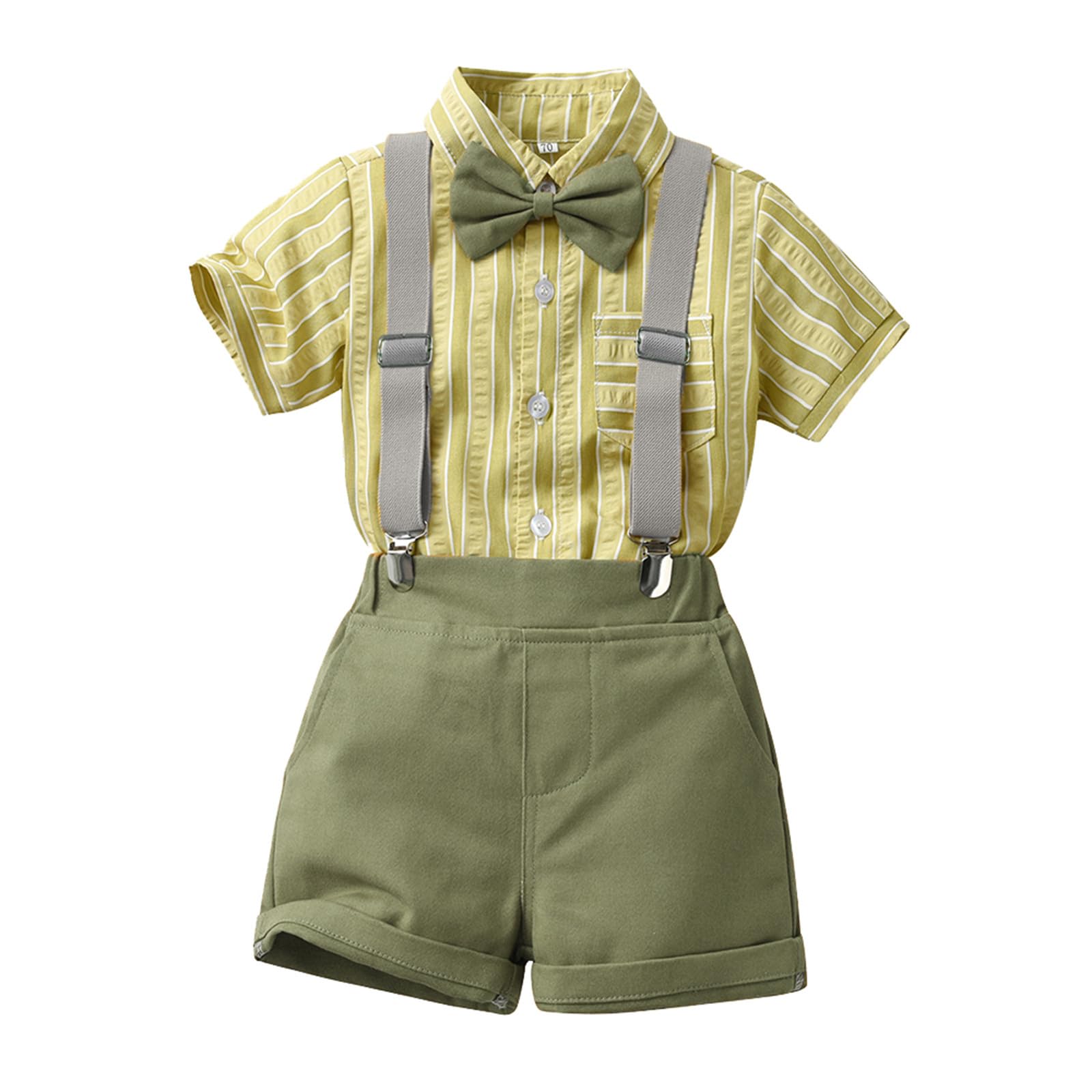 Completo Estivo Bambino Elegante,Tutine Neonato - Completo Elegante Camicie Pantaloncini, Adatto Per Compleanni E Altre Occasioni, 1-8 Anni