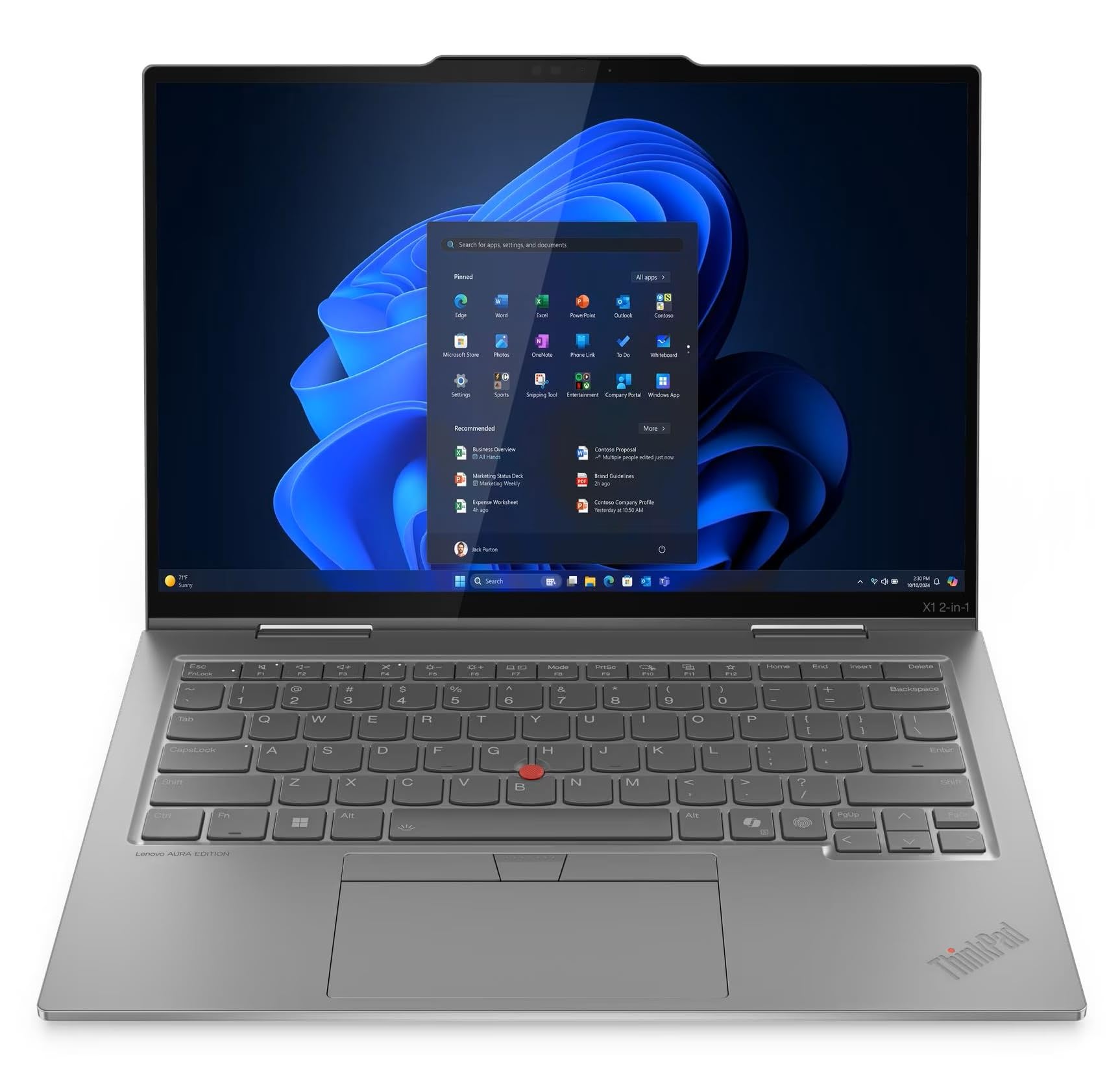 Amazon.com: Lenovo ThinkPad X1 2-in-1 Gen 10 Aura Edition Laptop