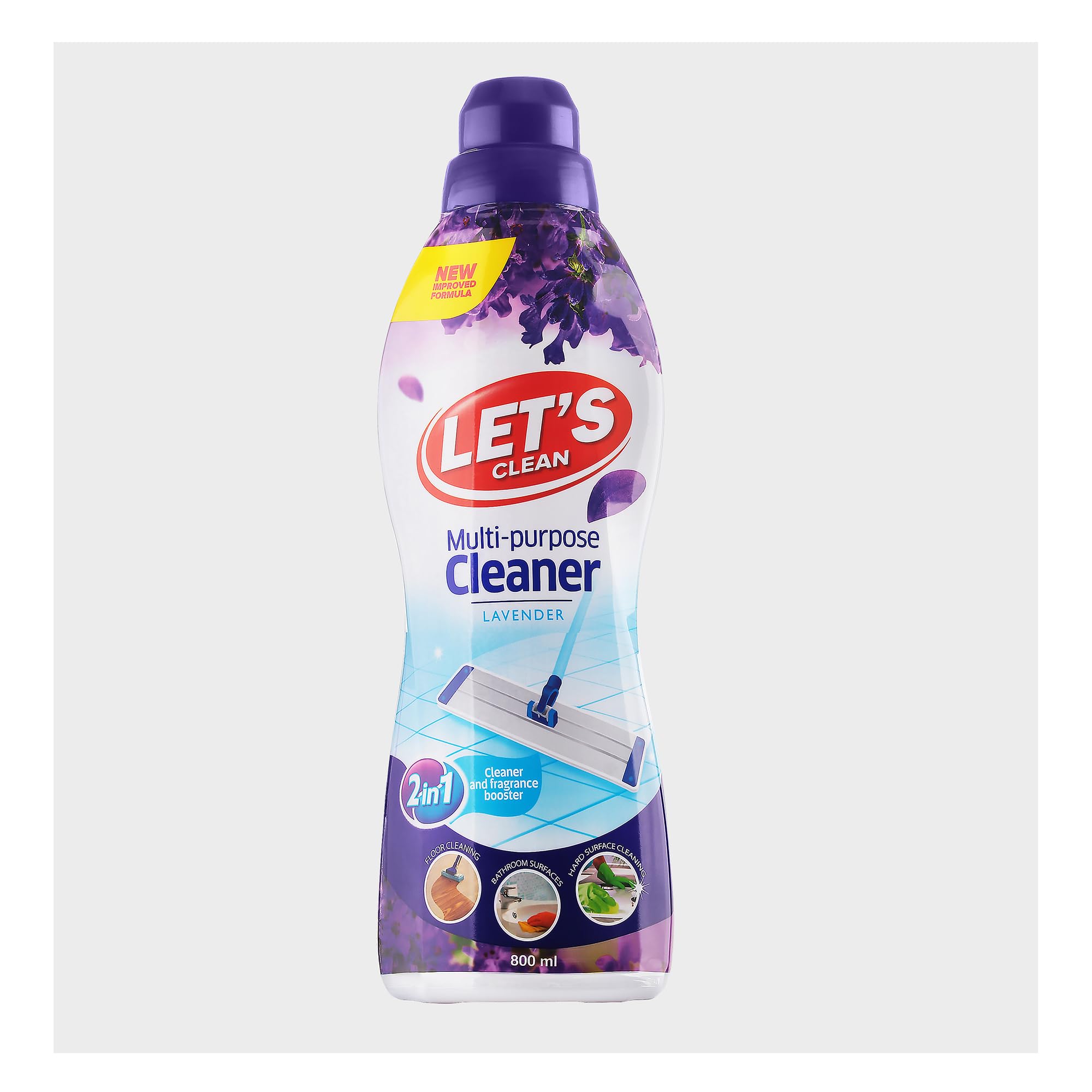 Let's CleanMulti-Purpose Disinfectant Cleaner Lavender 800ml