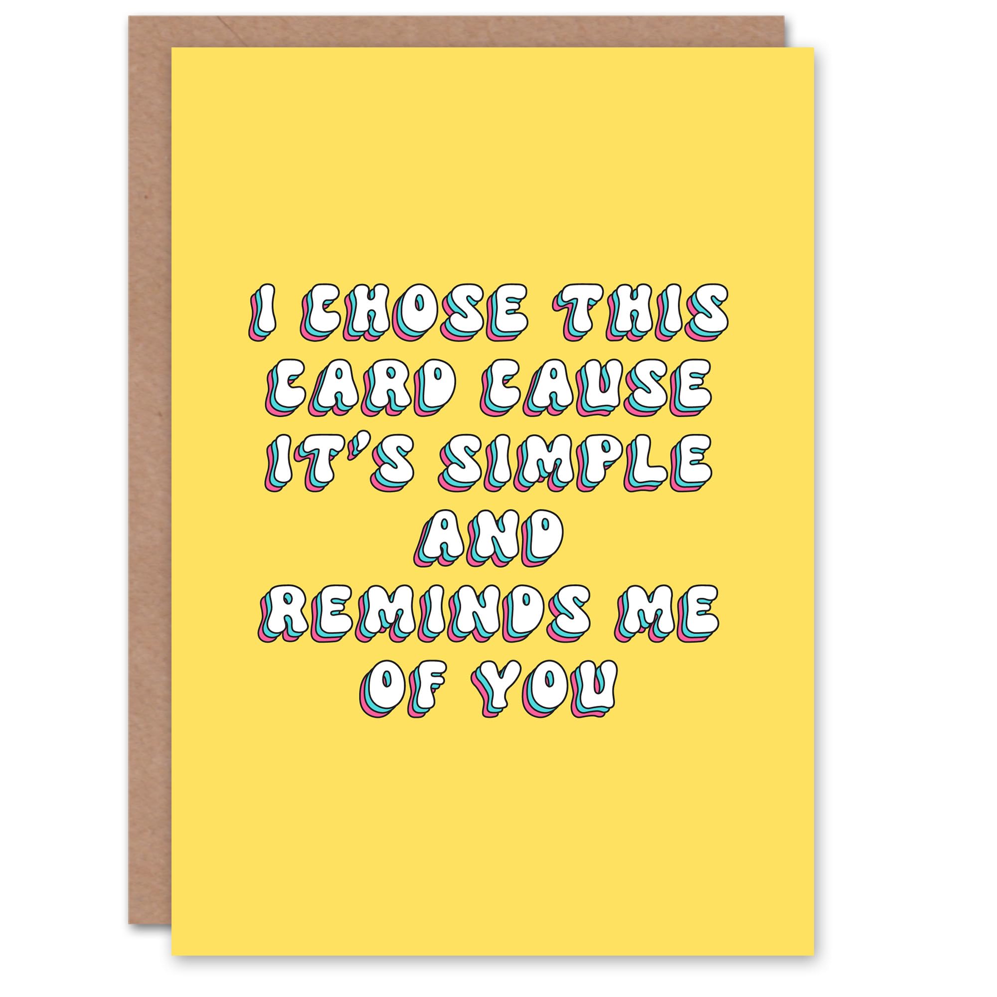 Artery8 Greeting Card Chose Simple Card Reminds Me Of You Funny Cheeky For Her Sister Birthday Card