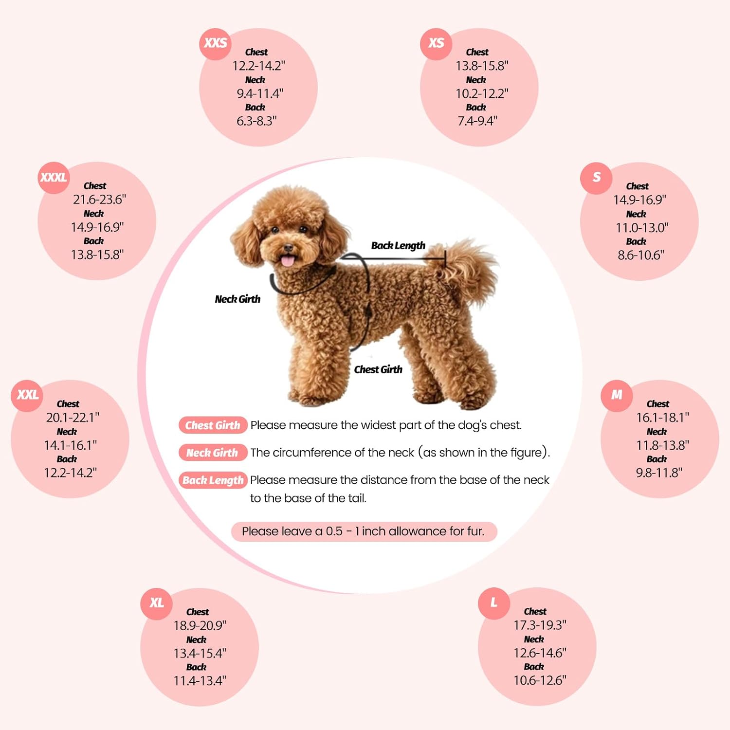 White Duck Down Dog Coat - 4-Leg Coverage, Waterproof Windproof Warm Winter Snowsuit, Cotton Anti-Static Lining, Built-in Harness Hole for Small/Medium Dogs,Size 13(M) Pink