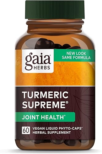 Miniatura 10 de Gaia Herbs Cúrcuma Supreme Joint Health apoyo articular y suplemento antiinflamatorio con quercetina pimienta negra boswellia raíz de jengibre y más