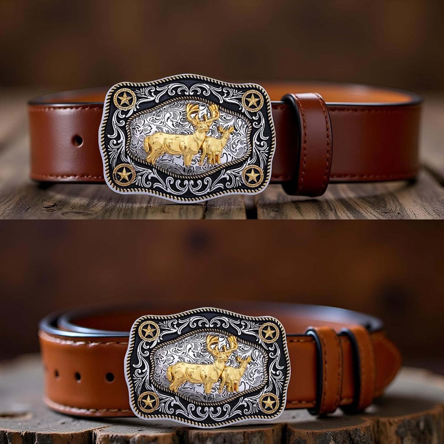 Western Cowboy Belt Buckle with Animal Pattern for Men & Women - Image 4