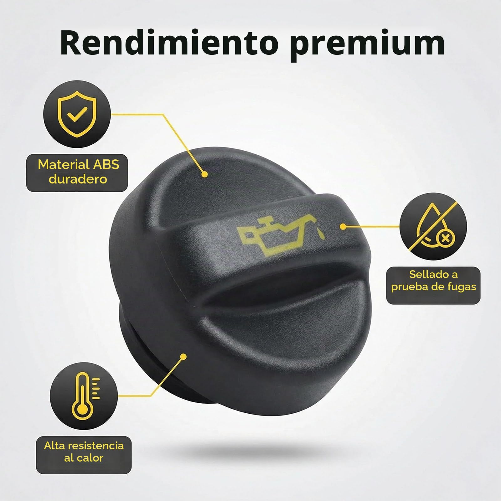 Tapón De Llenado De Aceite De Motor De Alta Calidad - Compatible Con Citroën C2, C3, C4, Xsara Y Peugeot 207, 208, 301, 308, 508, 2008, 3008, 5008, Durabilidad Óptima