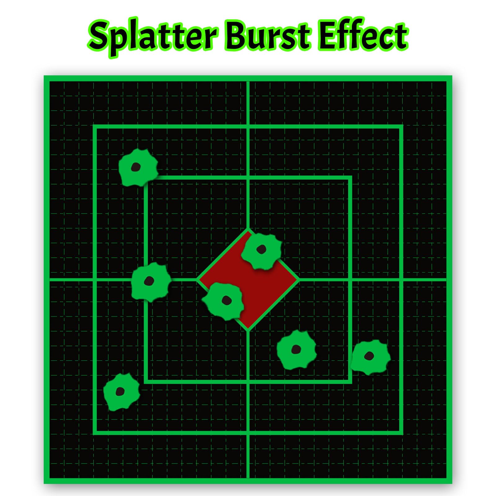 LikeLety 4 Inch 200 Pack Splatter Targets, Adhesive Shooting Target Stickers with Green Effect for BB Gun, Pellet Gun, Airsoft, Pistol, Rifle Shooting Practice
