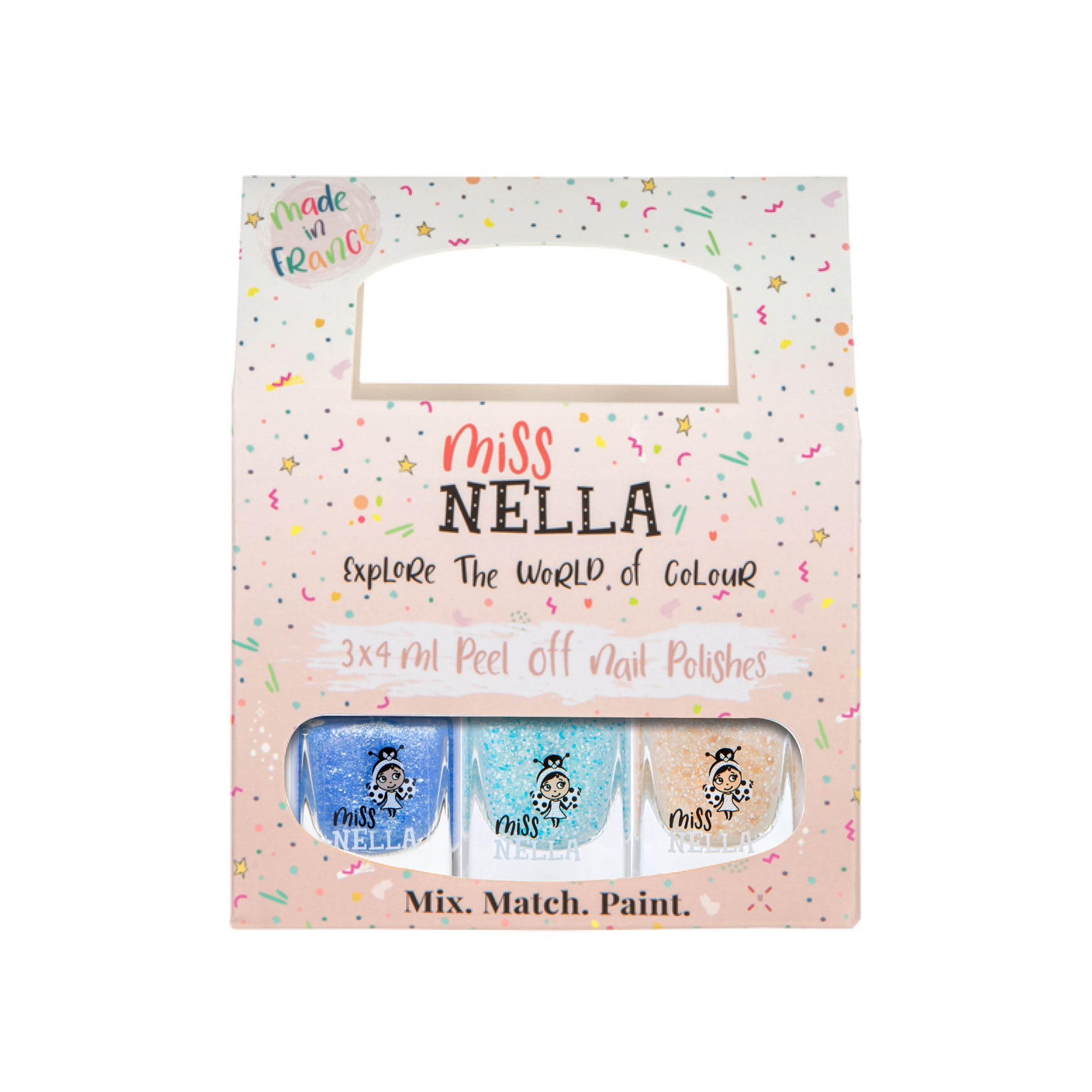Miss Nella Tres esmaltes de reina de hielo: en este paquete de 3 esmaltes encontrarás los esmaltes MN46 Elephunky, MN52 Once Upon a Time, MN51 If The Shoe Fit.