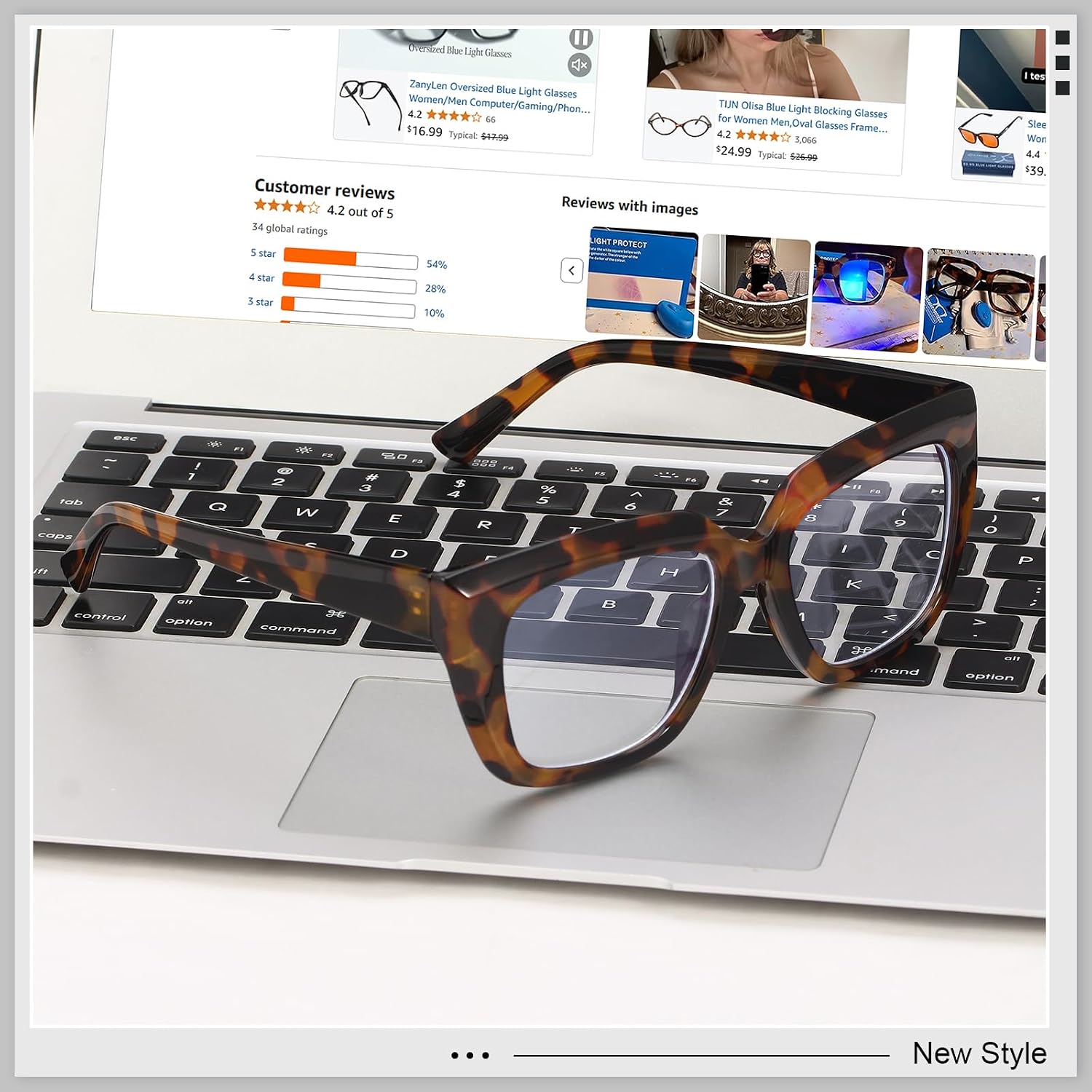 Square Blue Light Blocking Glasses for Women Men Retro Style Computer TV Eyeglasses