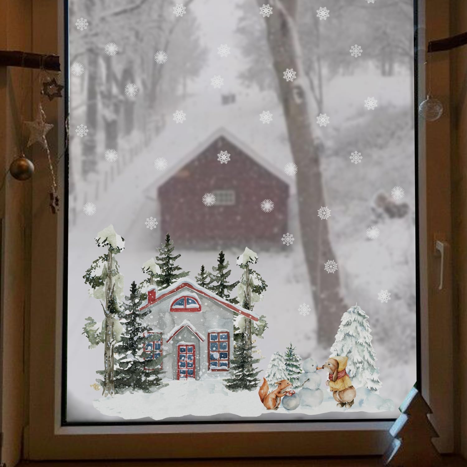 funlife DoubleSided Stained Glass Window Film, Reusable