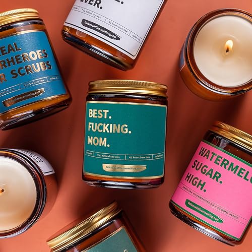 Miniatura 6 de Vela perfumada con aroma a vainilla y lavanda, 100% cera de soja, larga combustión, regalos de cumpleaños para mamá de parte de hija, hijo, niños