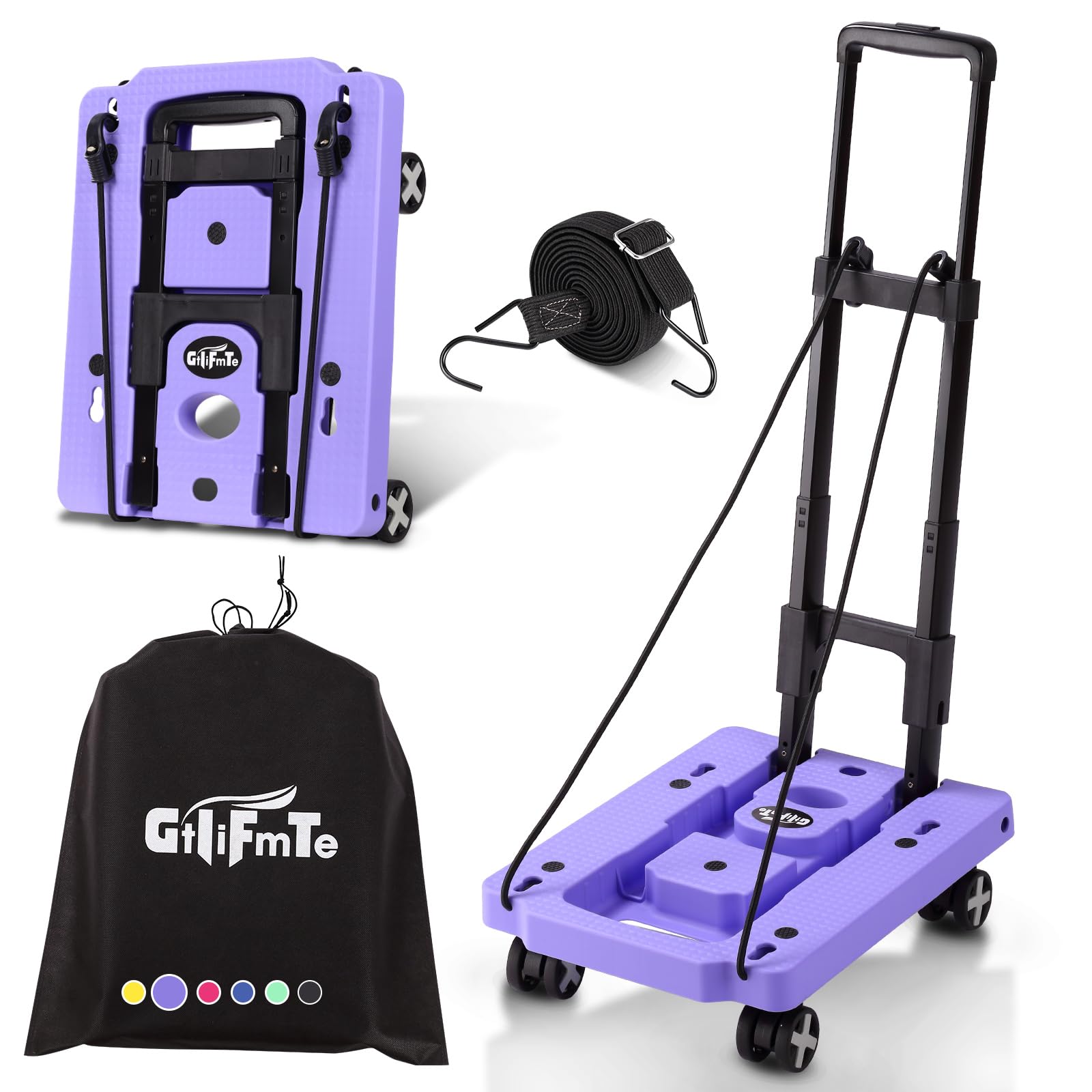 Foldable Hand Truck - Lightweight Luggage Cart -9